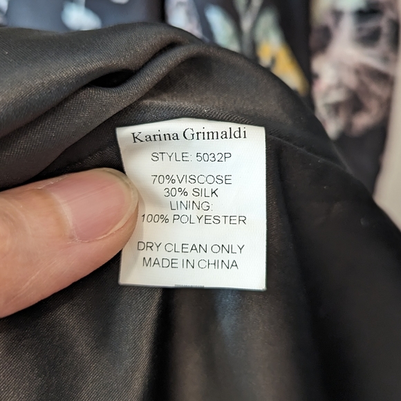 Karina Grimaldi Briana Crossover Maxi Dress in Black Garden - Picture 6 of 6